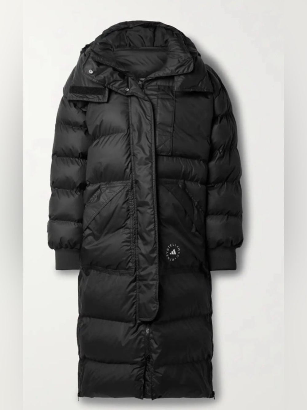 Adidas Stella McCartney Longline wind r.dy Black Long Puffer Coat